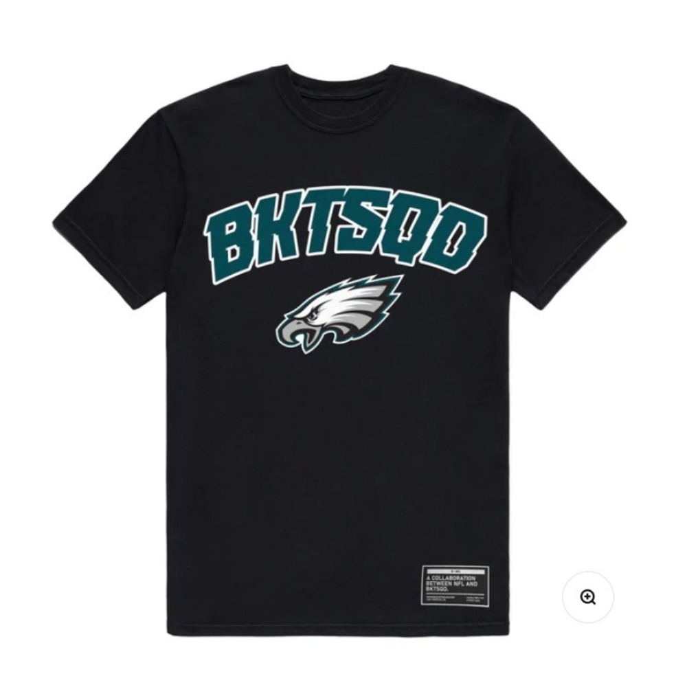 NWT Bucketsquad Philadelphia Eagles NFL Tee (Collaboration) Black Small‎